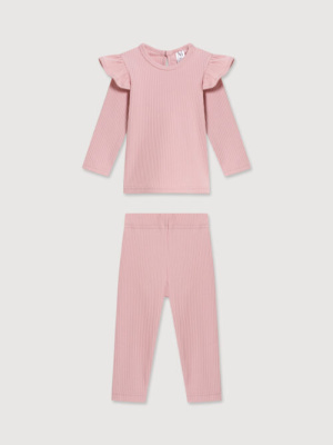 Лонгслив + лосины MIMILASHIK пудровый