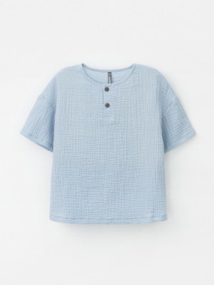 Футболка для девочки Crockid нежно-голубой