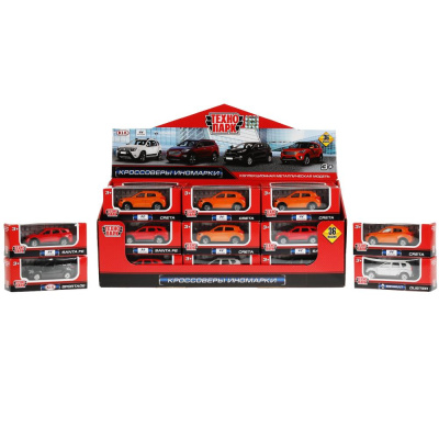 Машина металл кроссовер, размер 7,5 см Технопарк 