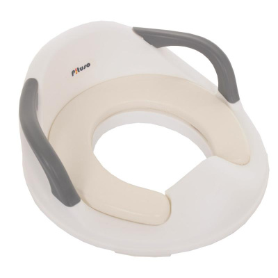 Накладка на унитаз мягкая со спинкой Серый GREY PITUSO