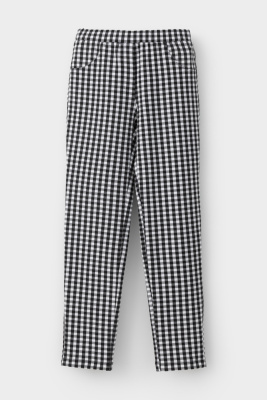 Брюки для девочки Crockid серая клетка на белом к521