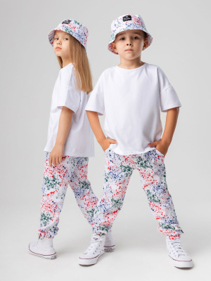 Брюки Bodo белый/мультиколор