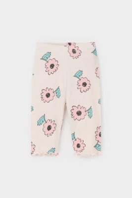 Велосипедки для девочки Crockid бежевый нежный цветок к549