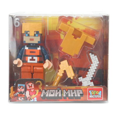 Конструктор фигурка мой мир с аксессуарами Город мастеров в кор.120шт