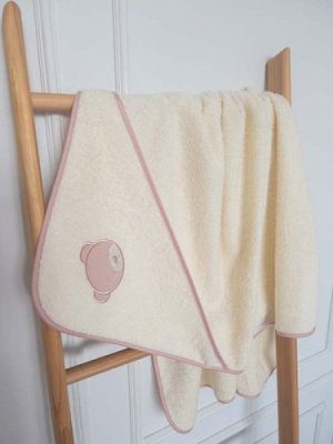 Пеленка махровая с уголком Lappetti Сканди розовый П35/2