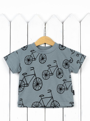 Футболка с коротким рукавом BABY-BOOM велосипеды на турмалине