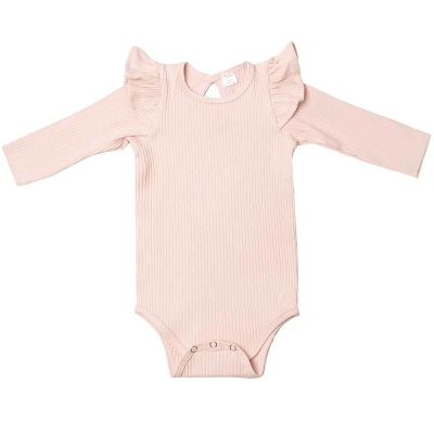 Боди лапша с длинным рукавом и воланом MIMILASHIK молоко