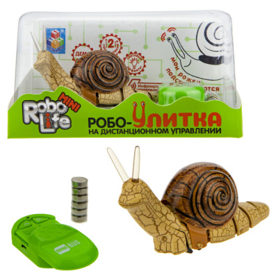 1TOY Робо-Улитка на ИК коричневая