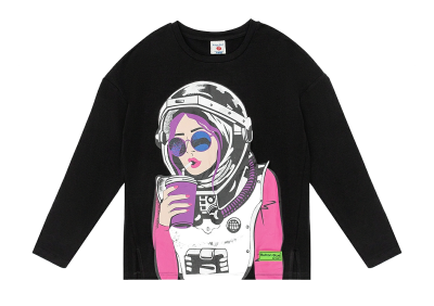 Футболка с длинным рукавом для девочки Button Blue