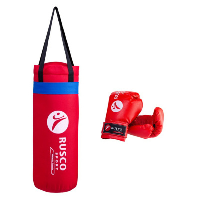 Набор бокс. начинающих RUSCO SPORT красный (6 OZ), 46*17*17 см