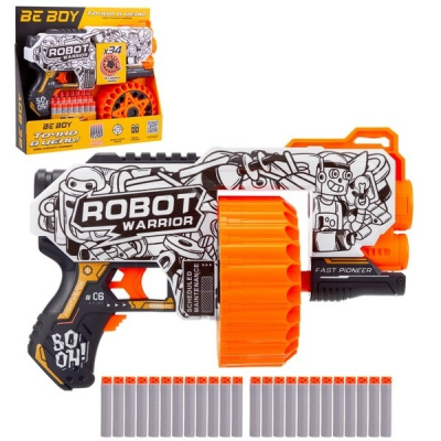 Автомат "BeBoy", 34-х зарядный барабан, 24 софт-патрона в комплекте, в/к 33*7,5*31 см