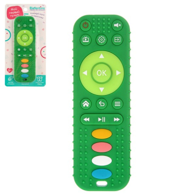 Пульт силиконовый "Elefantino", безопасные материалы, разные текстуры, развитие мелкой моторики, на 