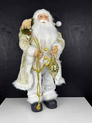 Фигура Дед Мороз с мишкой и ел.игр мол-зол,60см