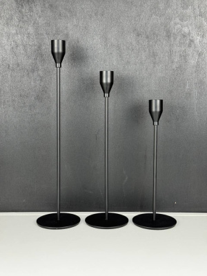 Подсвечники 3шт мет чер,22/27/32см