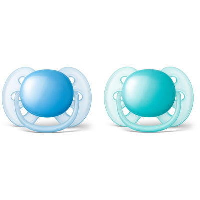 Пустышка силиконовая для мальчика ULTRA SOFT №2 6-18 м AVENT