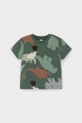 Футболка с коротким рукавом Crockid лесной мох динопарк к492