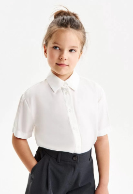 Блузка школьная с коротким рукавом для девочки Silver Spoon