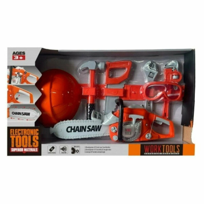 Набор "Инструменты": бензопила, каска, аксессуары, звуковые эффекты, вращение, в/к 55*32*11 см