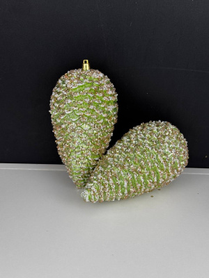 Шишка 16 см зеленый