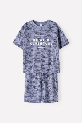 Пижама для мальчика Crockid мокрый асфальт мозайка