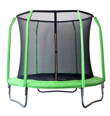 Батут SportElite 8FT 2,44м фиберглас с защитной сеткой внутрь салатовый*
