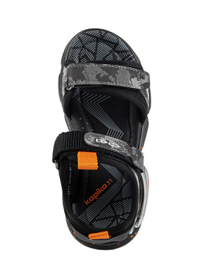 Сандалии для мальчика Kapika черный-серый