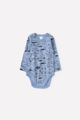 Полукомбинезон Crockid быстрые машинки на серо-голубом