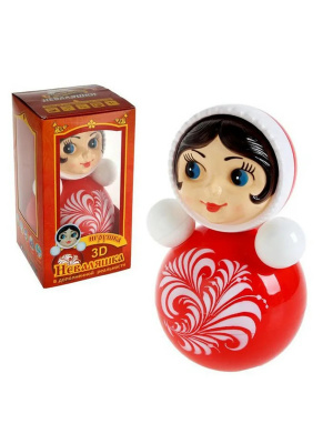 Неваляшка Девочка расписная 26 см