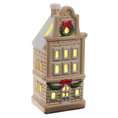 Фигурка декоративная Домик (подсветка, 2xLR44), L7,5 W6,5 H17,5 см