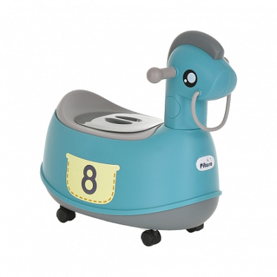 Горшок детский PITUSO ЛОШАДКА бирюзовый*