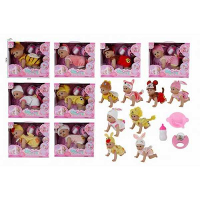 Пупс 60959EE-1 Ползающий с аксесс. в коробке