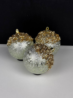 Шар новогодний светло-зеленый 8 см