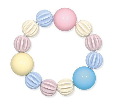 Погремушка-прорезыватель «Браслетик с шариками». Коллекция «Бисквит» 02197