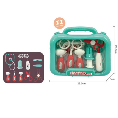 Набор "Доктор" 11 предметов, в чемоданчике 28,5*8*23,5 см