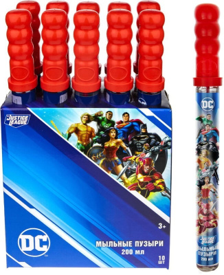DC Comics, мыл. пуз. колба в термоплёнке 200 мл., 10 шт в д/б (23,5*10,5*38)