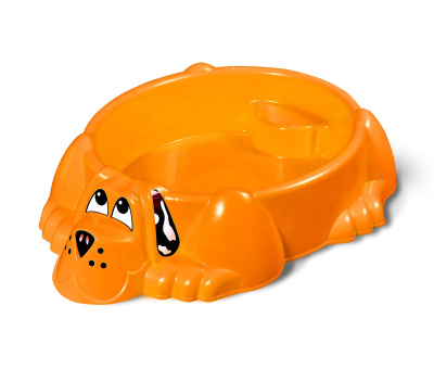 Песочница Собачка с крышкой Sheffilton KIDS Оранжевый/Зеленый (116,5*65,5*26,0 h)