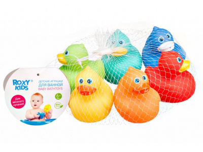 Набор игрушек для ванной Уточки 6 шт Roxy Kids