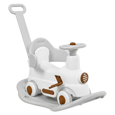 Качалка-каталка PITUSO Паровозик с толкателем Grey/Серый,76*41*73 см (карт.короб)