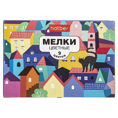 Мел цветной 9шт Городок ML_072697 Hatber