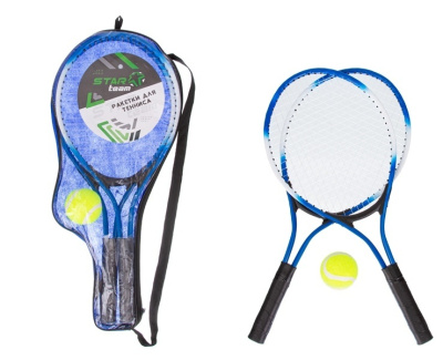 Набор для тенниса взрослый "STAR Team". В наборе 2 алюминиевые ракетки в сумке 27*68 см