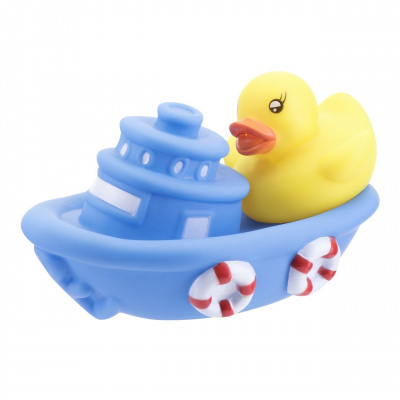 Набор игрушек для ванны Лодка с утенком 2шт Курносики