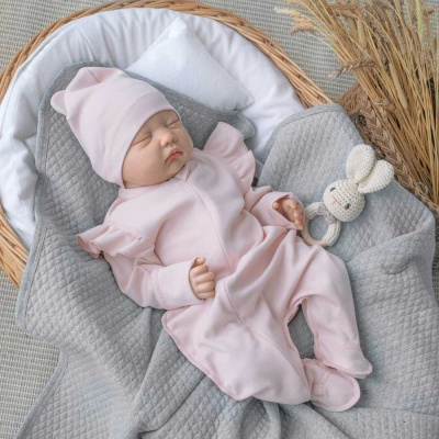 Комбинезон слип KiDi Первые Цветы розовый