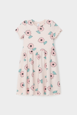 Платье для девочки Crockid бежевый нежный цветок к549