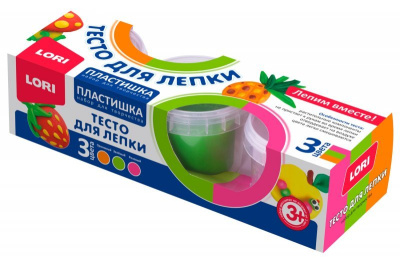 Тесто для лепки Набор №19, 3цв. по 80 гр.