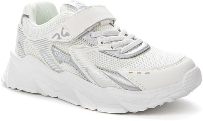 Кроссовки для девочки CROSBY белый-серебряный