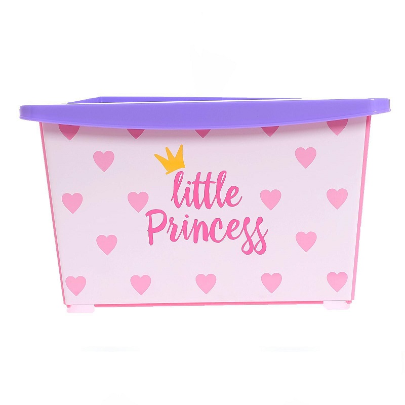 Ящик универсальный для хранения с крышкой  «Принцесса » объем 30 л цвет розовый 5364565 Zabiaka