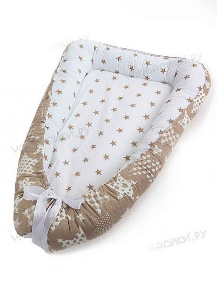 Гнездо-Кокон для новорожденных Улыбасики мальчик