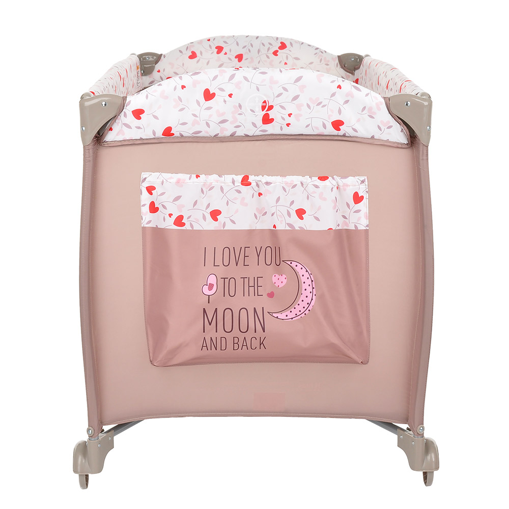 Манеж-кровать PITUSO Granada Friendship/Дружба,2-уровн-й,лаз на молнии,пласт кольца 4шт,2 колеса