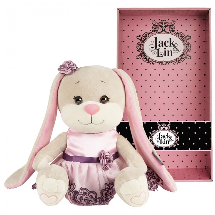Зайка Лин в вечернем розовом платье Jack&Lin 25 см 