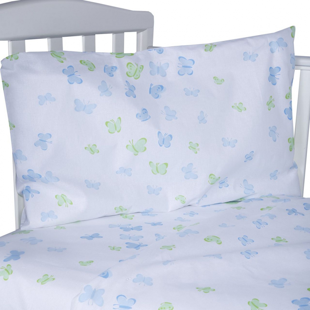 Комплект постельного белья Бабочки зеленый Babyedel